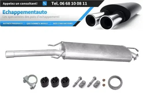 Silencieux intermédiaire premium en acier traité pour Toyota RAV4 III 4WD
