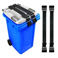 Trash Can Locks 2 Pack, Double Claw Garbage Bin Lock with Adjustable Straps,