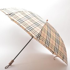 Burberry Nova Check Folding Umbrella Beige With Cover Lightweight Women Umbrella