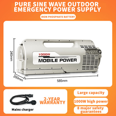 Portable Power Station S10 1000W | 2000Wh LiFePO4 Battery For Emergency