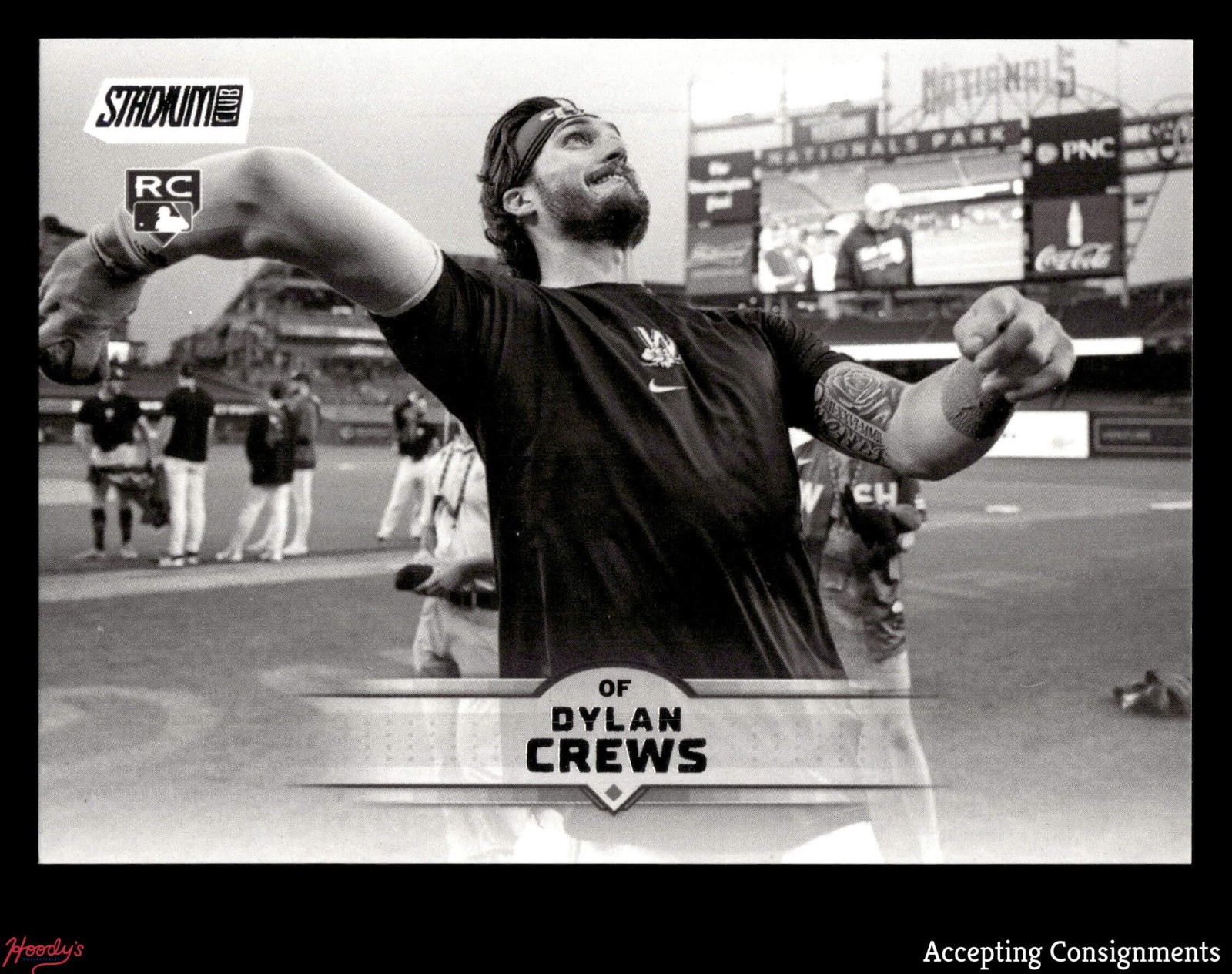 2025 Stadium Club Black and White #102 Dylan Crews RC ROOKIE NATIONALS