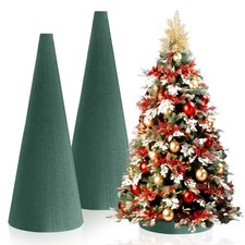 2 Pcs Floral Foam Tree Cones, Medium Size 9.45 x 3.15 Inches Green Dry  Wet ...