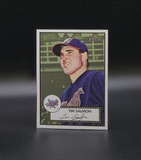 2001 Topps Heritage TIM SALMON Red Back SP Variation Card #56 California Angels