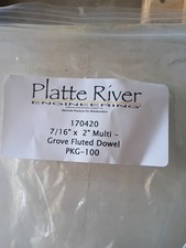 7/16" X 2" Multi Groove Fluted Dowel Pin..Bag Of 100