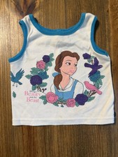 Vintage Disney Beauty And The Beast 3T Toddler Girls Size Tank Top Made USA