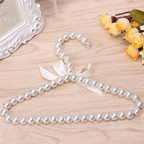 Fashion Plastic Pearl Bow Clothes Clothing Hanger For Kids Children Pet Dog for - Picture 2 of 8