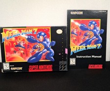 Mega Man 7 Super Nintendo SNES Authentic complete NO GAME Great Condition Rare