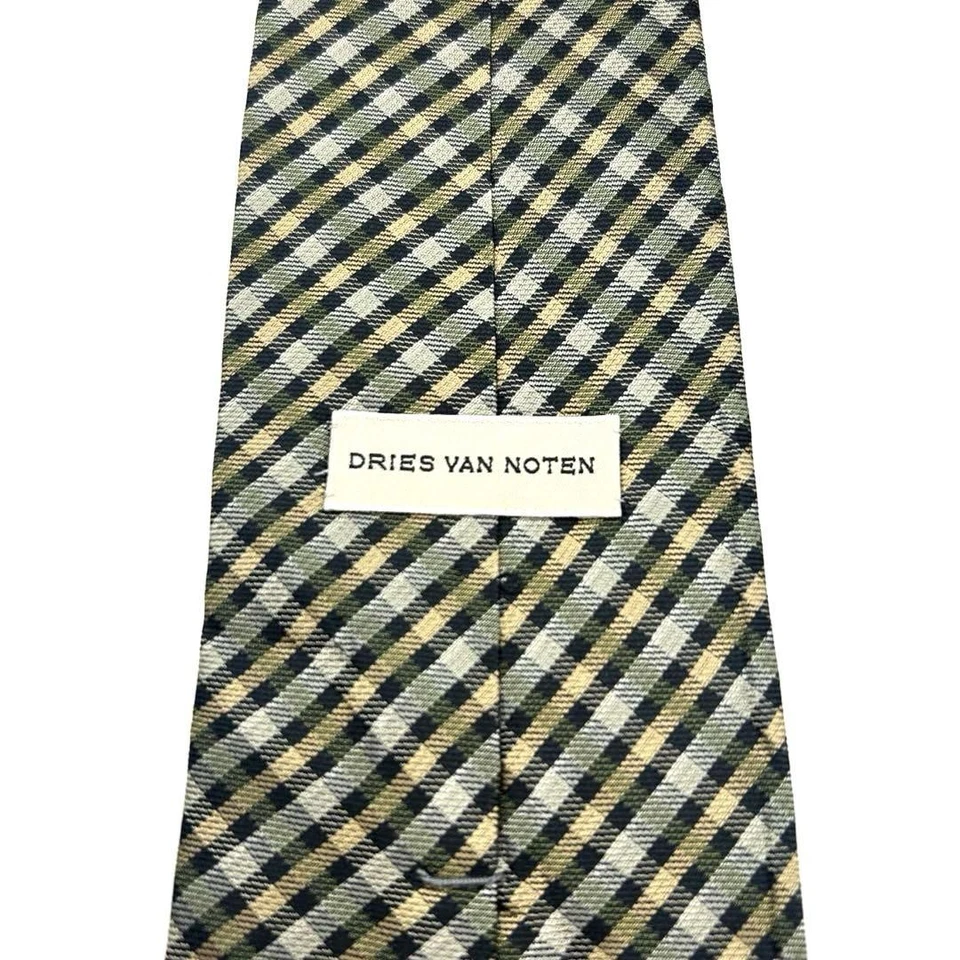Corbata de lujo DRIES VAN NOTEN para hombre unisex TODA SEDA MULTICOLOR PRECIOSA #6 Foto 4 de 4
