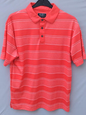 Ben Hogan Men’s Golf Polo Shirt Small Red Stripe Performance Polyester