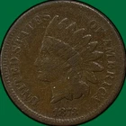 1873 Indian Head Cent Very Good VG Coin, Damaged #39711