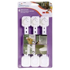Dreambaby Twist 'N Lock Multi-Purpose Latch, 6 Pack Dreambaby