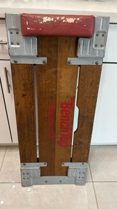 BENCH TOP  Creeper Crawler Vintage Garage Sign Wooden w/wheels