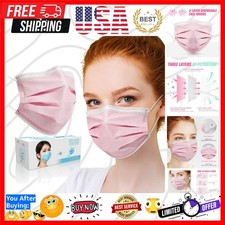 50 Pcs Disposable Face Cover 3-Ply Filter Non Medical Breathable Earloop Mask...