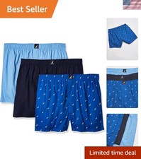 High-Quality Men's Cotton Woven Boxers - 3-Pack for Everyday Comfort