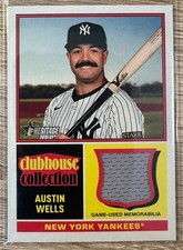 AUSTIN WELLS 2025 TOPPS HERITAGE BASEBALL CLUBHOUSE COLLECTION RELIC #CCR-AW