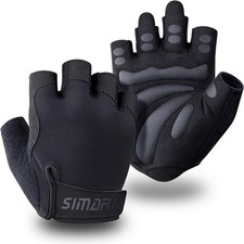 SIMARI Breathable Workout Gloves for Men and Women, Large, 1a-Iron Black