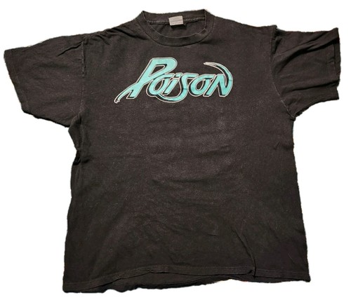 Poison Vintage Concert T-Shirt 1986 Talk Dirty To Me. SIZE M - Picture 3 of 4