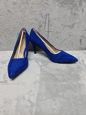 NWOB Dream Pairs Womens Shoes Heels Royal Blue Size 10 Velour Feel Party Wedding