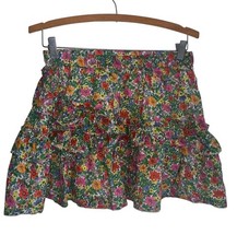 Crewcuts Girls Tiered Ruffle Skirt Sz XL Multicolor Floral Cottage School
