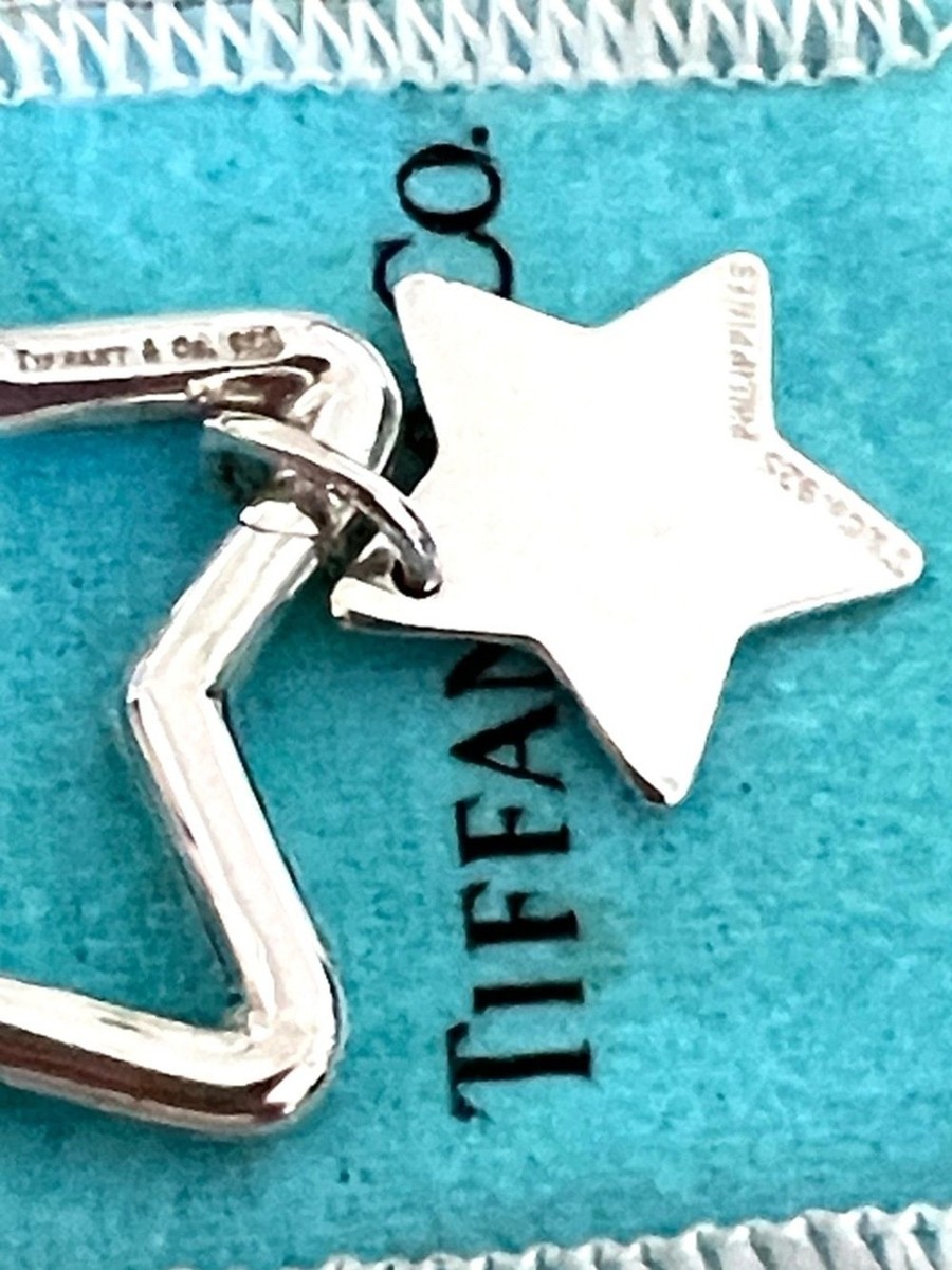 VTG Rare Tiffany & Co. Sterling Silver Star-Shaped Key Ring with