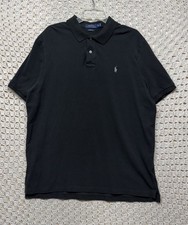 Polo Ralph Lauren Polo Shirt Mens XL Black Short Sleeve Classic Fit 100 Cotton