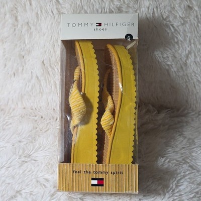 Tommy Hilfiger Belle Yellow Sandals Flip Flops Size S (Sz 6 to Sz 7) New In BOX