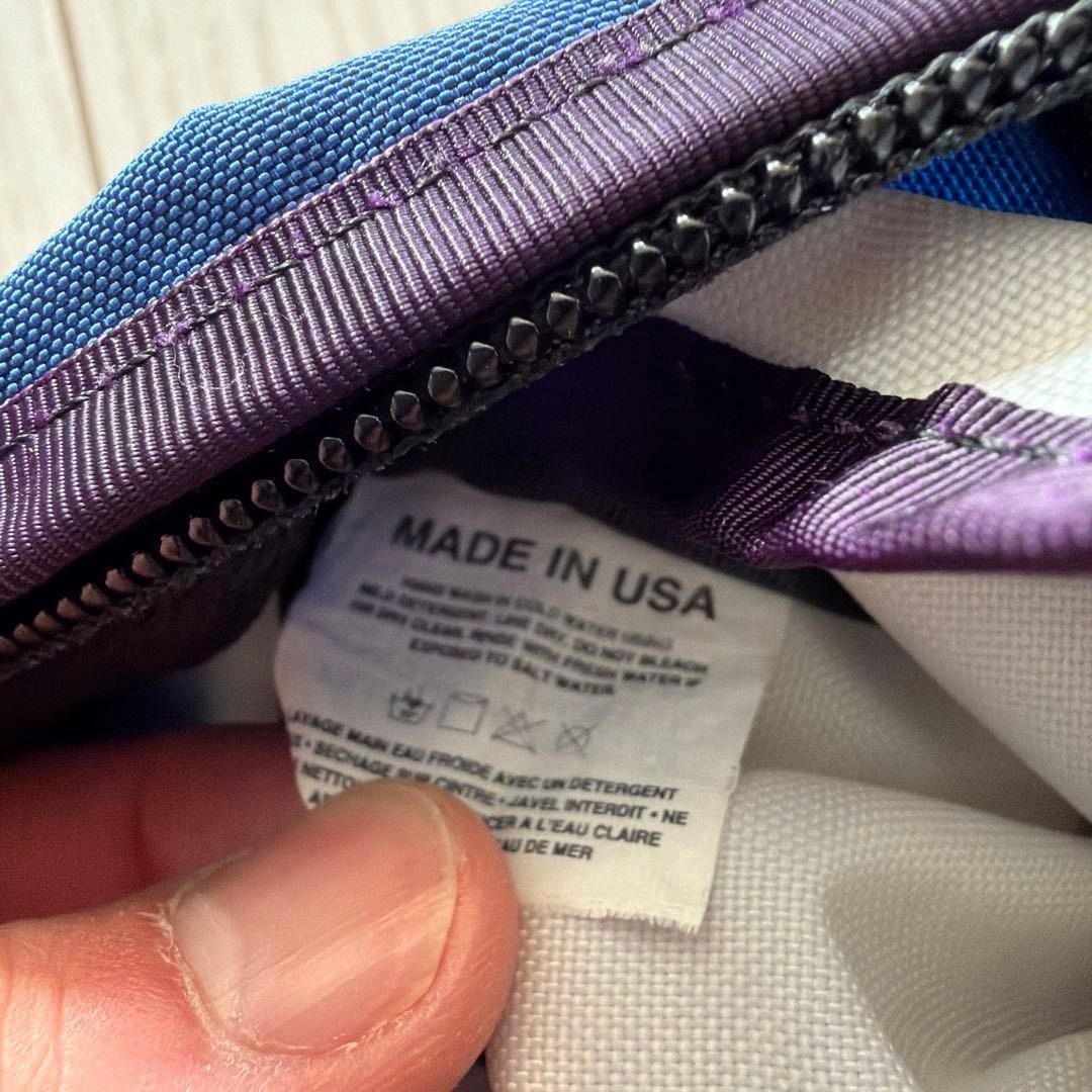 Patagonia Vintage USA Nylon Hip Chest Bag Crossbody Blue Purple Unused Near Mint thumbnail 6