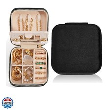 Travel Velvet Jewelry Box with Mirror, Mini Gifts Case for Women Girls, Small...