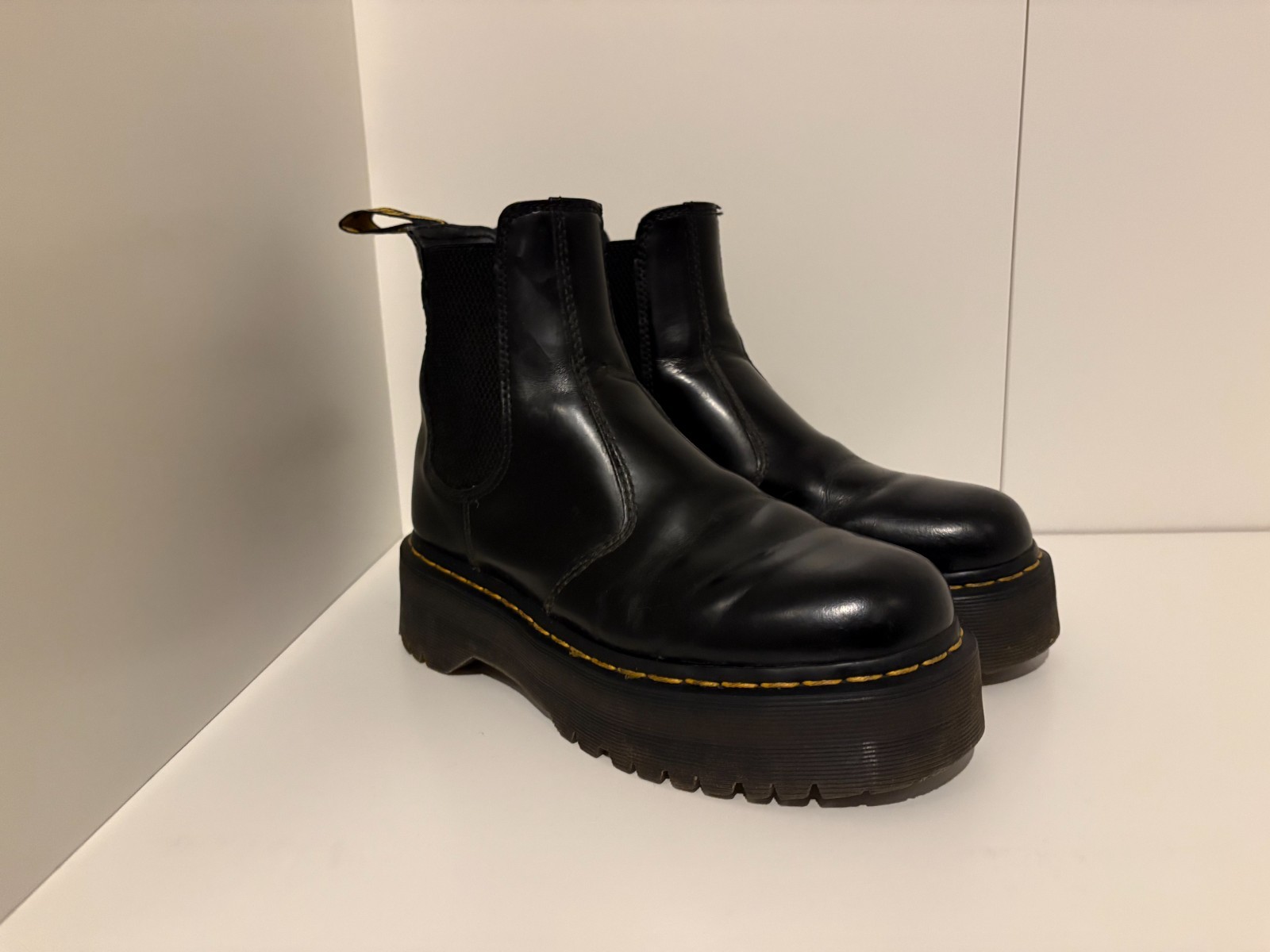 Dr. Martens 2976 Quad Platform Chelsea Women's Boot - Black, Women's Size 8