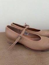 Kids Bloch Girls Tap Shoes Leather Slip On Tan Size 6.5