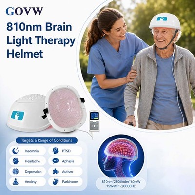 810nm PBM Brain Helmet Device for Alzheimer Parkinson Cognitive Sleep Care Home