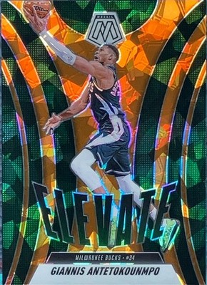 Giannis Antetokounmpo 2024-25 Mosaic Elevate Orange Ice Prizm #9 Bucks /49