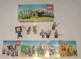  Lego 677 6077 Knight's Procession Castle Set W/Complete Box & Manual Vintage