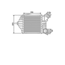 Ladeluftkühler luftgekühlt Aluminium 203 mm - 192 mm VALEO für u.a. FIAT PUNTO