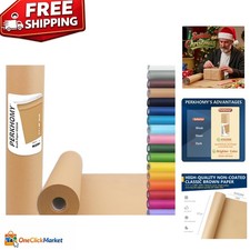 PerkHomy 17.5" x 1200" Eco-Friendly Kraft Paper Roll for Gift Wrapping  Crafts