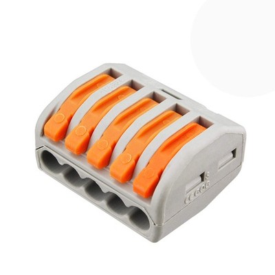 50 Pcs Lever Connectors Nuts 5 Conductor Combination Pack of 50, 5 