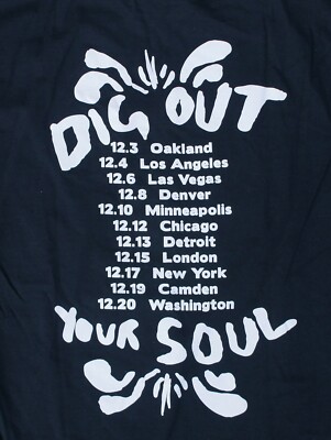 Oasis Dig Out Your Soul 2008 Tour British Rock Band Tee T