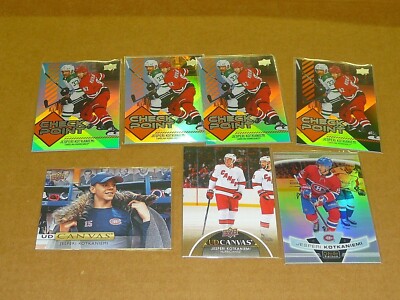 JESPERI KOTKANIEMI LOT OF 7 HURRICANES UPPER DECK CHECK POINT CANVAS W2841