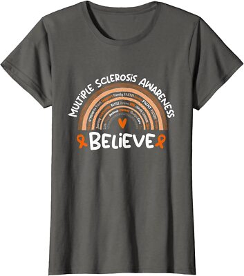 Believe Ms Awareness Month Multiple Sclerosis Ladies' Crewneck T-Shirt