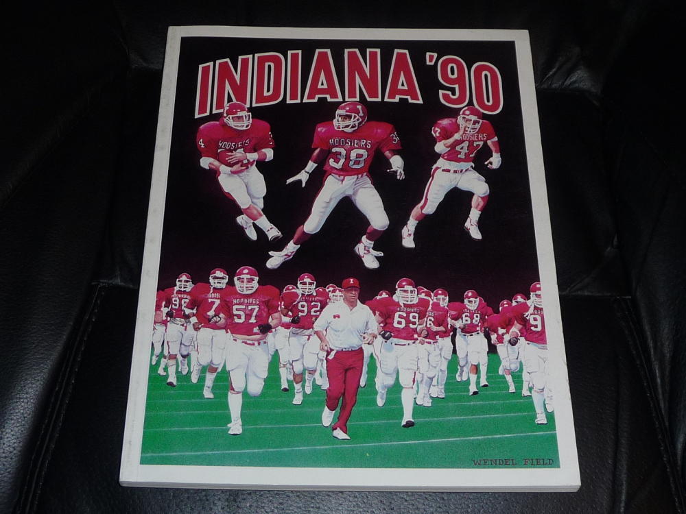 1990 INDIANA UNIVERSITY COLLEGE FOOTBALL MEDIA GUIDE EX-MINT BOX