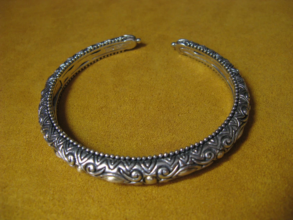 БРАСЛЕТ BARBARA BIXBY 18K SS МАНЖЕТЫ БРАСЛЕТ РЕЗНОЙ БУСИНА ДИЗАЙНЕРСКОЕ СЕРЕБРО ЗОЛОТО подарок - Изображение 3 из 3