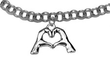 BIRTHDAY, VALENTINE GIFT, HANDS SAY "I LOVE YOU" ADJUSTABLE BRACELET