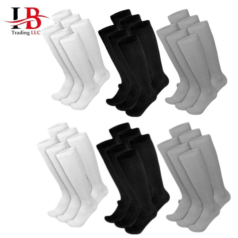 5-100 docenas al por mayor lotes a granel para hombres diabéticos sobre la pantorrilla calcetines 10-13 13-16