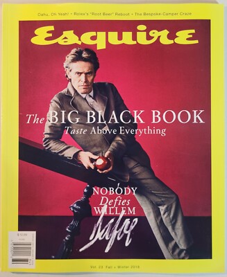 NEW Esquire Magazine (Fall Winter 2018) The Big Black Book w/ Willem ...