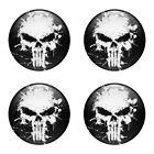 <!--F#f_0-->4x Skull Emblem Silicone Self-Adhesive Sticker Badge Wheel Cap Decal Punisher<!--F/-->