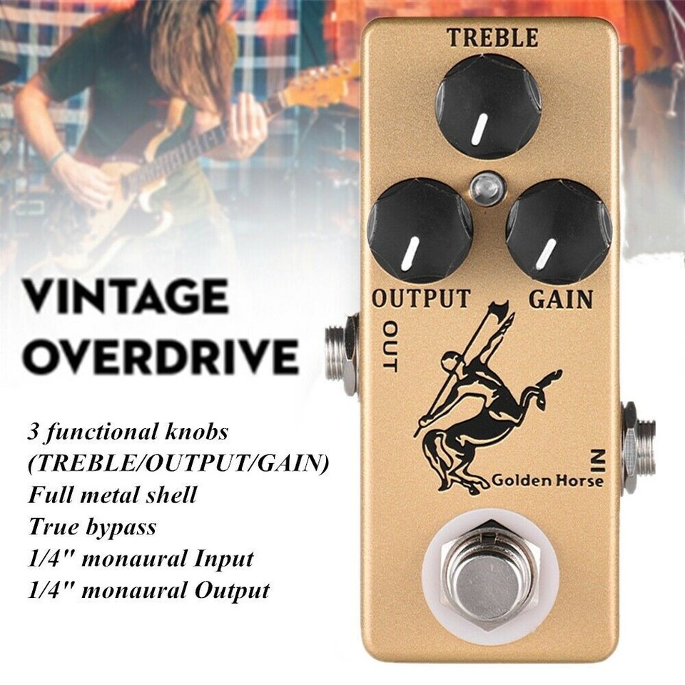 Mosky Golden Horse Guitar Effect Pedal Overdrive Boost Effect Bypass