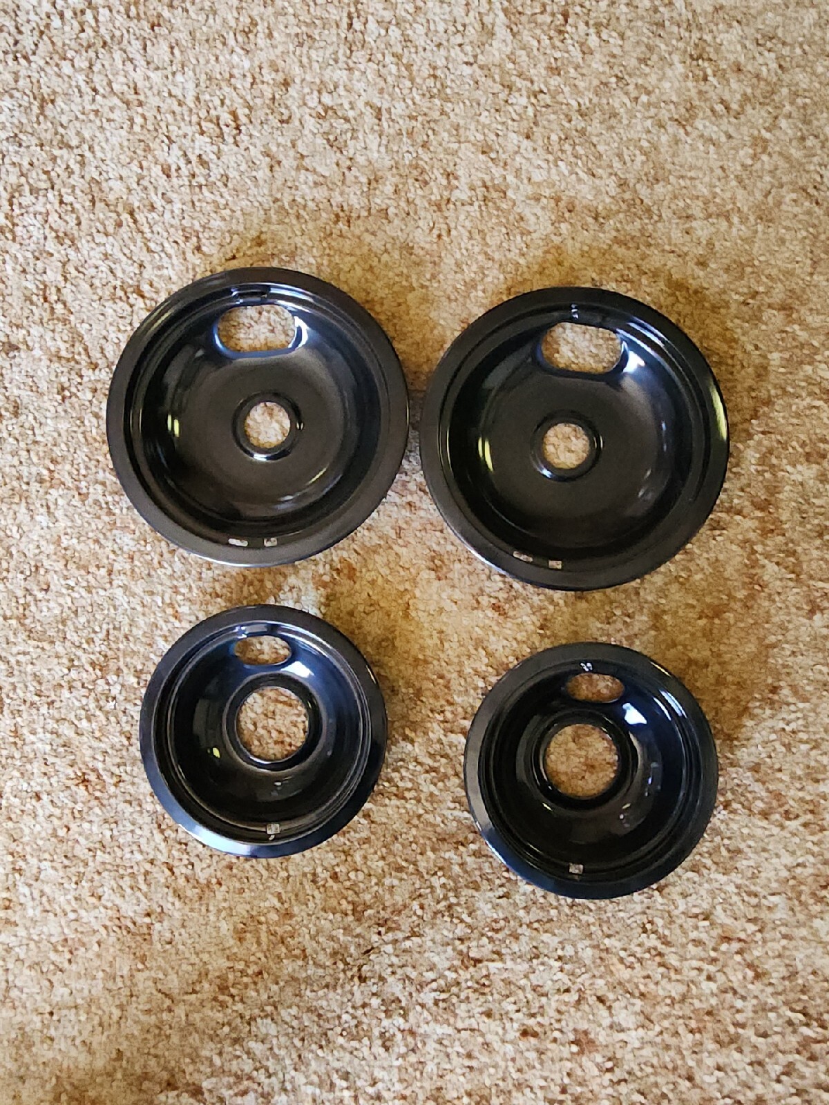 W10290350 W10290353 Stove Burner Drip Pans Maytag Whirlpool Black