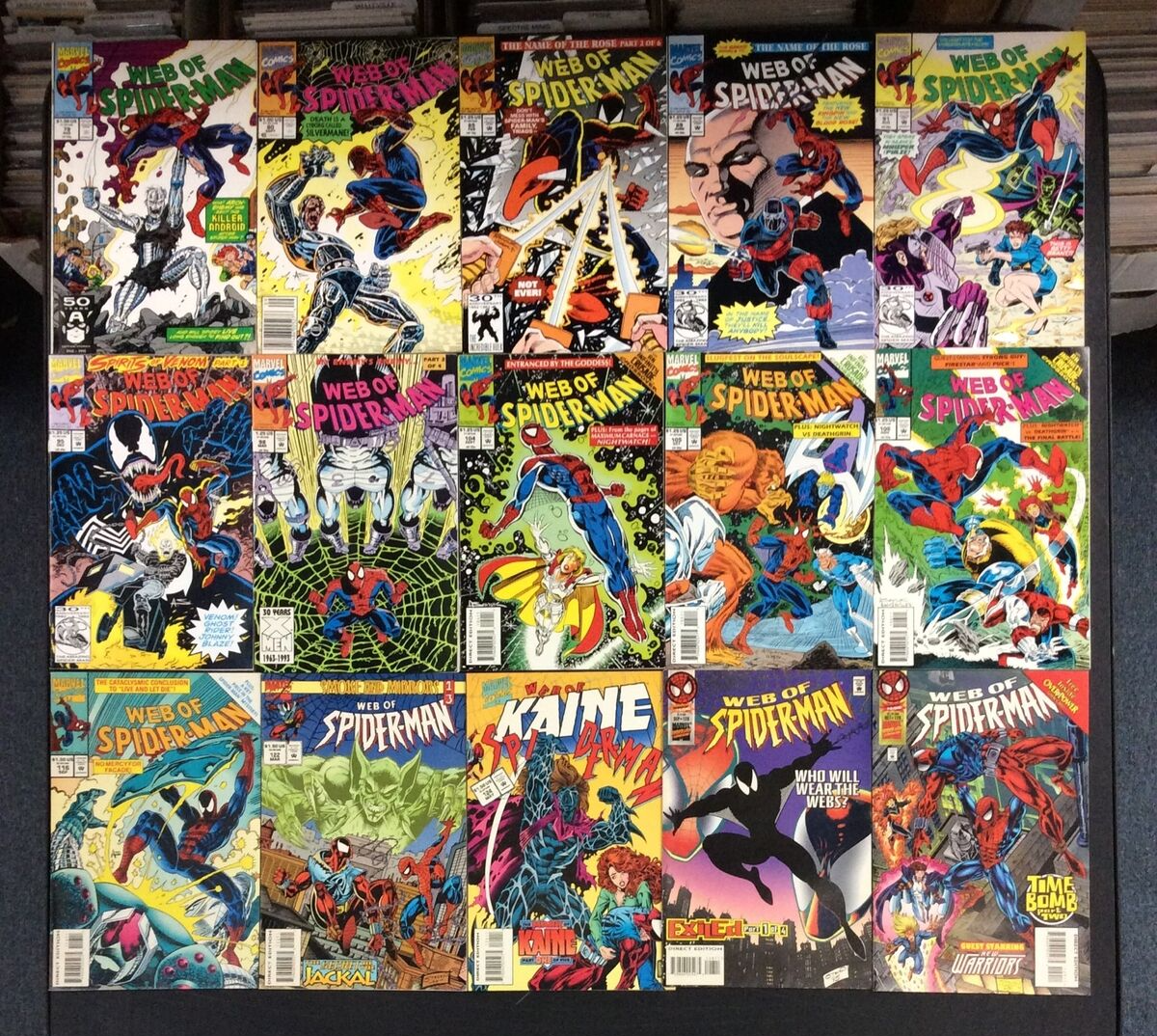 WEB OF SPIDER-MAN #79 80 85 89 91 95 98 104-106 116 122 124 128