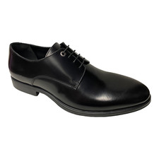 SCARPE DERBY CERIMONIA SPOSO UOMO CARLO PIGNATELLI 40Z 9453 PELLE NERO ORIGINALE
