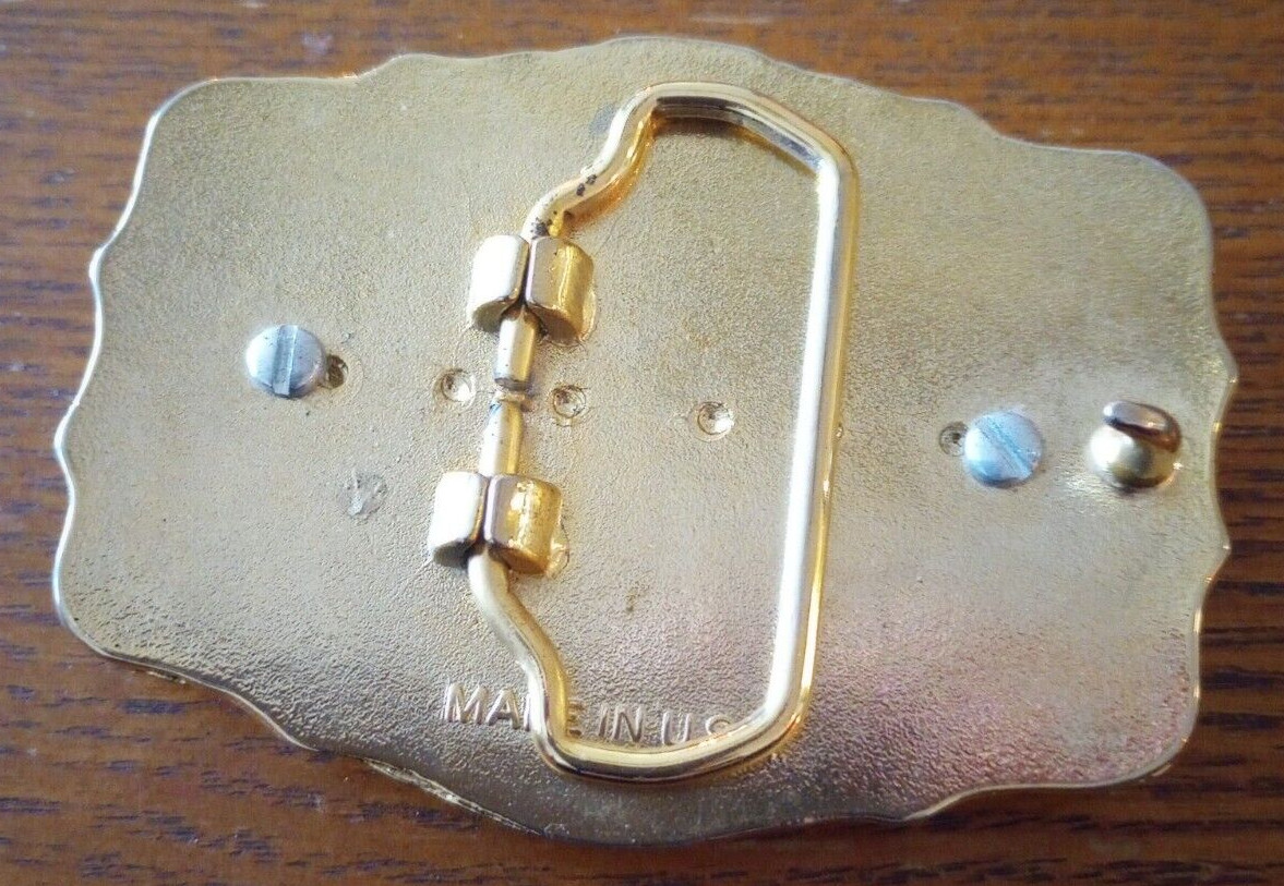 US Marine Corps Brass Belt Buckle USMC Made In USA Vi… Gem